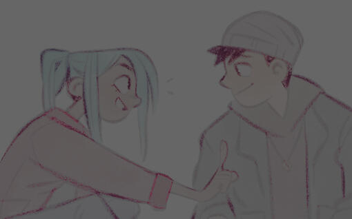 an image of alex and jonas from oxenfree